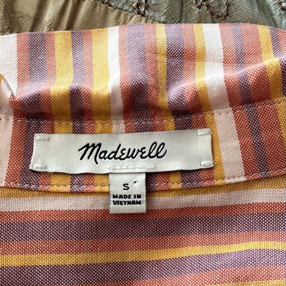 Madewell | Central Shirt in Rainbow Stripe Size S - Picture 8 of 11